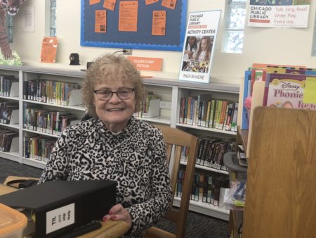 Teacher in the Library at the